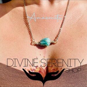 Serenity Amazonite Necklace - Silver and Turquoise